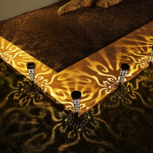 New Black 6Pcs Garden Decor Solar Outdoor Lights - Picture 5 of 5